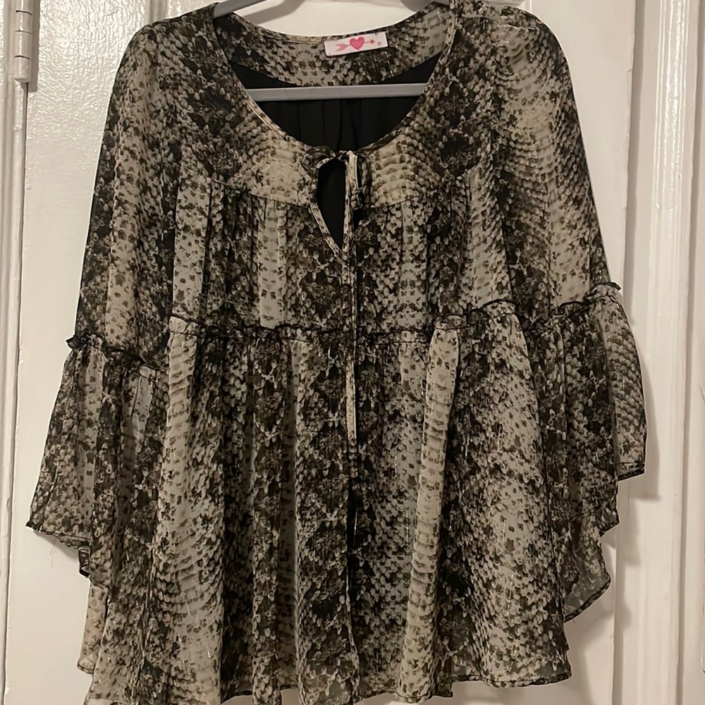 Buddy Love Snakeskin Top